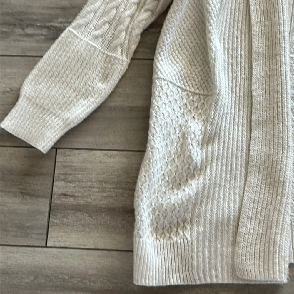 Joie size XS cable knit collared open front cardigan